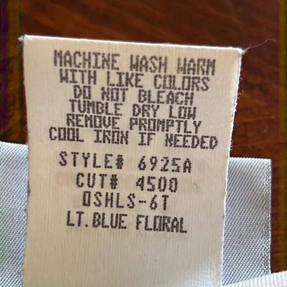 Blair 2XL Blue Floral Print Knit Top Vintage Short Sleeves - Picture 7 of 9